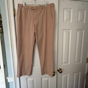 Ermenegildo Zegna Flat Front Straight Leg Light Weight Pants Khaki Men's 38x31